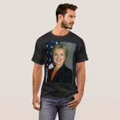 Hillary Clinton Mannen Basic Dark T-Shirt (Voorkant volledig)