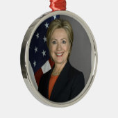 Hillary Clinton Metalen Ornament (Rechts)