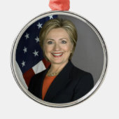 Hillary Clinton Metalen Ornament (Voorkant)