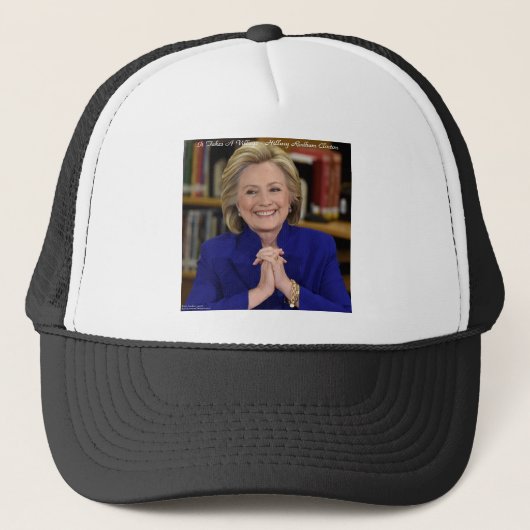 Hillary Clinton neemt een dorp cadeau Trucker Pet (Voorkant)