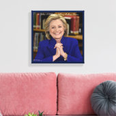 Hillary Clinton neemt een dorp canvas af Afdruk (Insitu (Woonkamer))