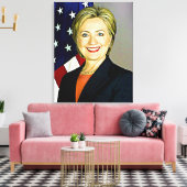 Hillary Clinton Portrait Art numérique toile (Insitu(Salon))