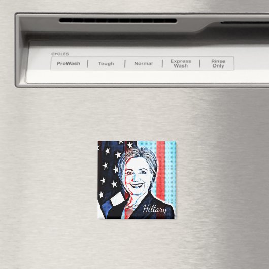 Hillary Clinton Portrait Pop Art Magnet (In Situ (Lave-vaisselle))