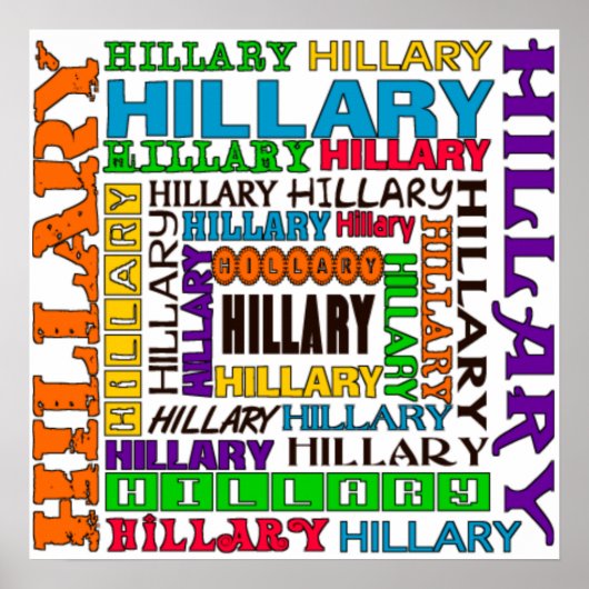 Hillary Clinton Poster (Voorkant)