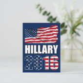 Hillary Clinton pour la présidence Carte postale 2 (Debout devant)