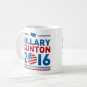 HILLARY CLINTON Pour Le Président 2016 Mug (Devant gauche)