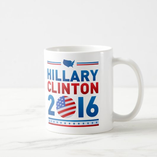 HILLARY CLINTON Pour Le Président 2016 Mug (Droite)