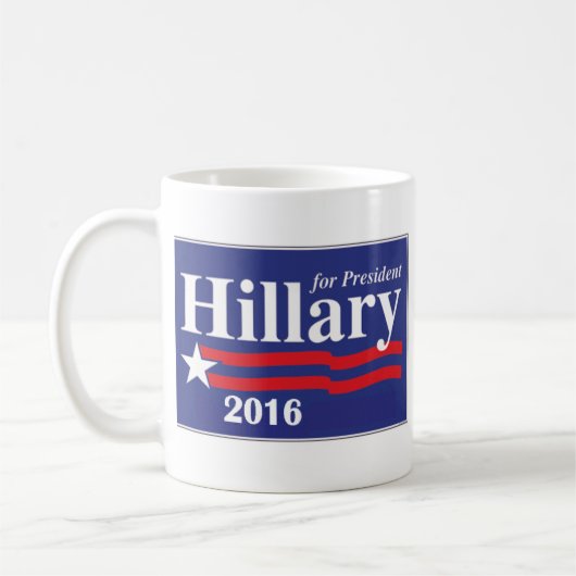 Hillary Clinton pour le président Mug de café 2016 (Gauche)