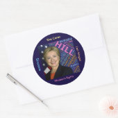 Hillary Clinton Prés., Sticker de mots de drapeau  (Enveloppe)
