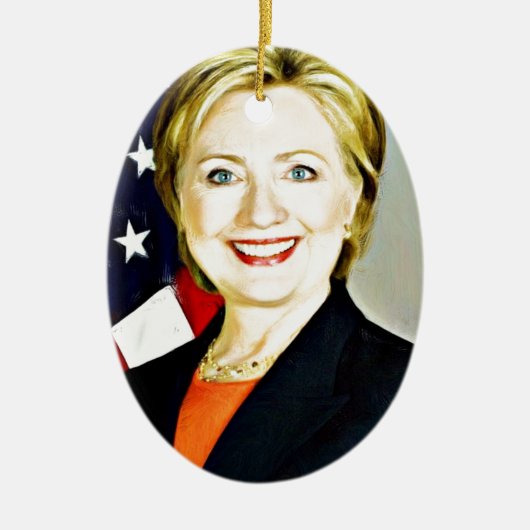 Hillary Clinton-President van USA_ Keramisch Ornament (Voorkant)