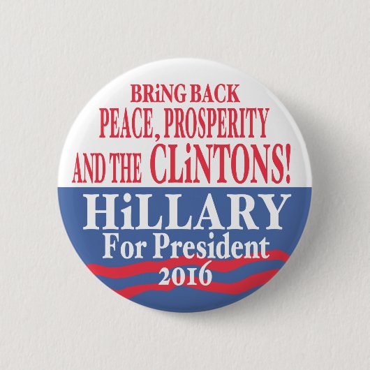 Hillary Clinton Provoorspoed 2016 Ronde Button 5,7 Cm (Voorkant)