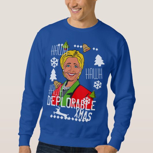 Hillary Clinton Red Ugly KerstSweater Trui (Voorkant)