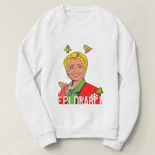 Hillary Clinton Red Ugly KerstSweater Trui (Design voorkant)