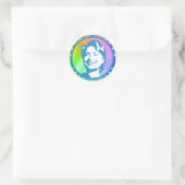 hillary clinton. regenboog. ronde sticker (Tas)