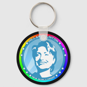 hillary clinton. regenboog. sleutelhanger