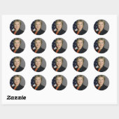 Hillary Clinton Ronde Sticker (Vel)