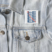 hillary clinton tekstStacks Vierkante Button 5,1 Cm (In situ)