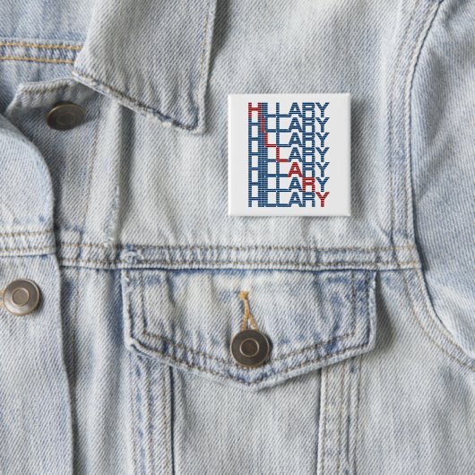 hillary clinton tekstStacks Vierkante Button 5,1 Cm (In situ)