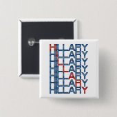 hillary clinton tekstStacks Vierkante Button 5,1 Cm (Voorkant /achterkant)