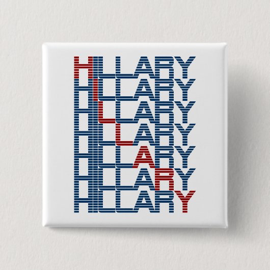 hillary clinton tekstStacks Vierkante Button 5,1 Cm (Voorkant)