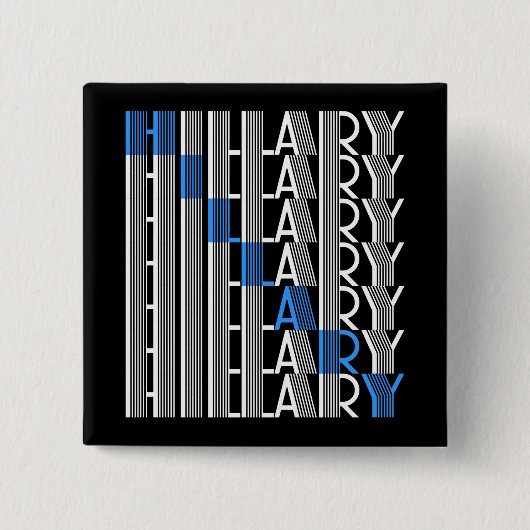 hillary clinton textual vierkante button 5,1 cm (Voorkant)