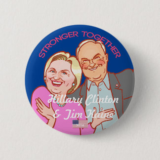 Hillary Clinton-Tim Kain 2016 Ronde Button 5,7 Cm