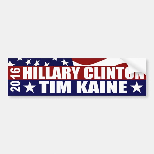 HILLARY CLINTON TIM KAINE 2016 BUMPERSTICKER (Voorkant)