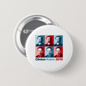 Hillary Clinton Tim Kaine 2016 Ronde Button 5,7 Cm (Voorkant /achterkant)