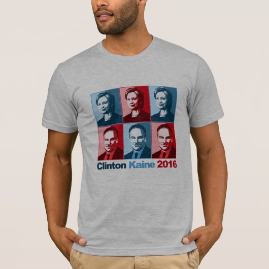 Hillary Clinton Tim Kaine 2016 T-shirt (Voorkant)