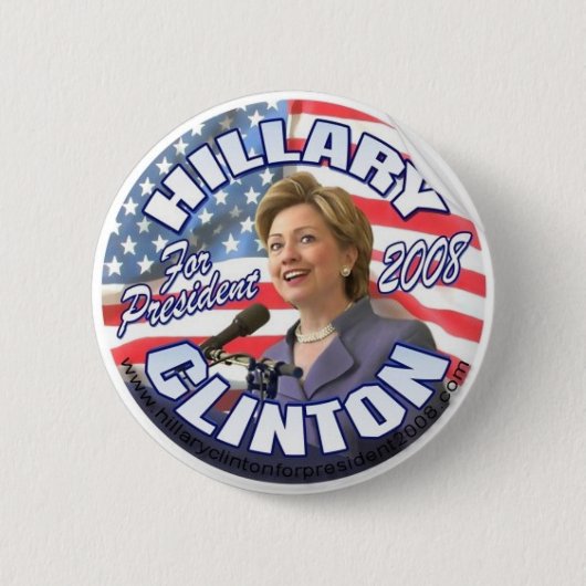 hillary clinton-toets ronde button 5,7 cm (Voorkant)