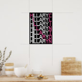 Hillary Clinton type stack Poster (Keuken)