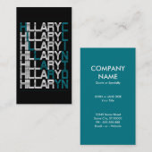 Hillary Clinton type stack Visitekaartje (Voorkant / Achterkant)