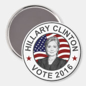 Hillary Clinton US Flag Magneet (Voorkant / Achterkant)