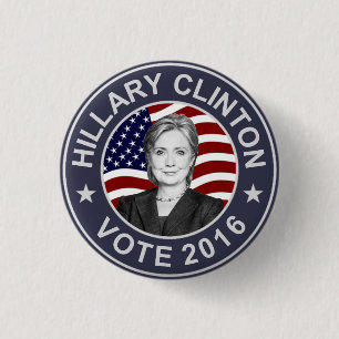Hillary Clinton US Flag Ronde Button 3,2 Cm