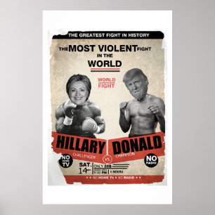 Hillary Clinton versus Donald Trump 2016 Poster