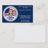 Hillary Clinton Visitekaartjes (Voorkant / Achterkant)