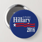 Hillary Clinton voor de Button van President 2016 (Voorkant /achterkant)