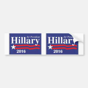 Hillary Clinton voor President 2016 - 2 op 1 Bumpersticker