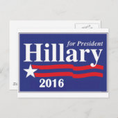 Hillary Clinton voor President 2016 Briefkaart (Voorkant / Achterkant)