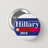 Hillary Clinton voor President 2016 Button Pin (Voorkant /achterkant)