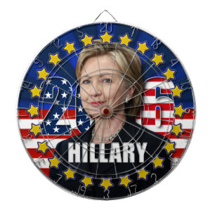 Hillary Clinton voor president 2016-dartboard Dartbord