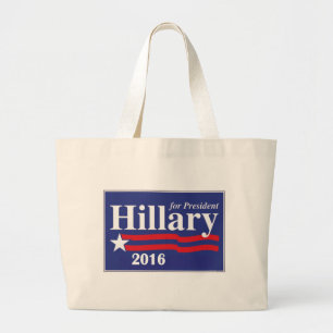 Hillary Clinton voor President 2016 Grote Tote Bag
