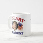 Hillary Clinton Voor President 2016 Koffiemok (Voorkant links)