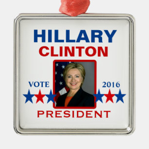 Hillary Clinton voor President 2016 Metalen Ornament