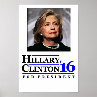 Hillary Clinton voor President 2016 poster. Poster