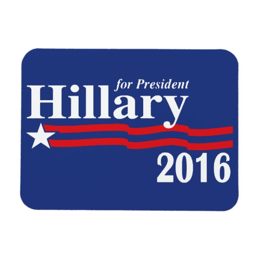 Hillary Clinton voor President 2016 Premium Magnet Magneet (Horizontaal)
