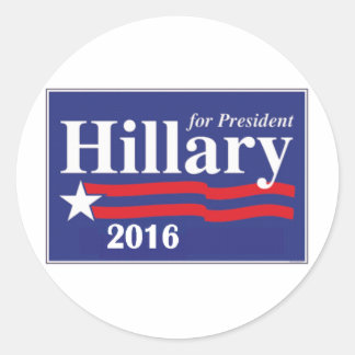 Hillary Clinton voor President 2016 Ronde Sticker