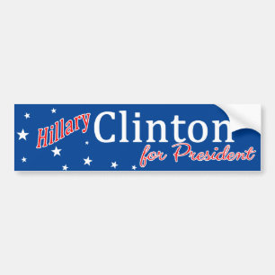 Hillary Clinton voor President Bumpersticker