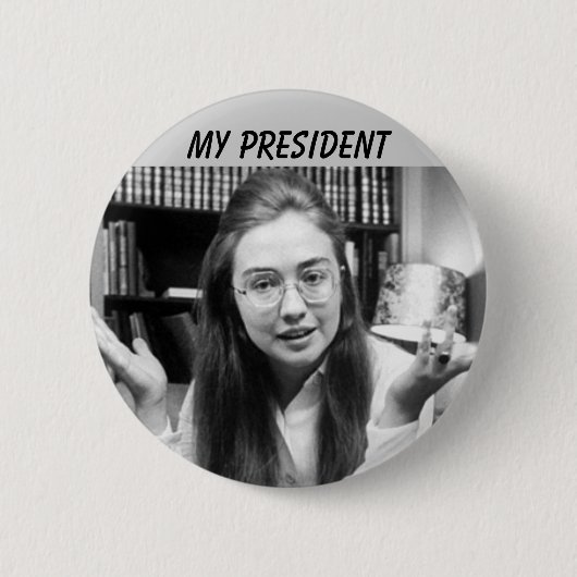 HILLARY CLINTON VOOR PRESIDENT RONDE BUTTON 5,7 CM (Voorkant)