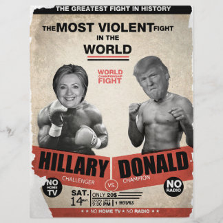 Hillary Clinton vs. Donald Trump 2016 Flyer